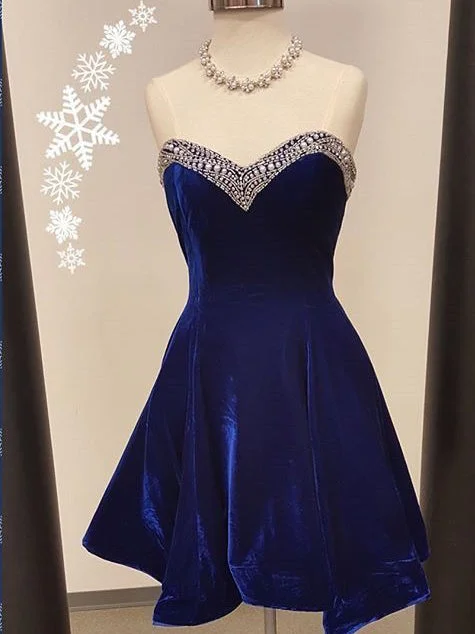 Special Price Sparkly Homecoming Dresses Velvet Sweetheart Aline Short Prom Dress Sexy Party Dress JK687
