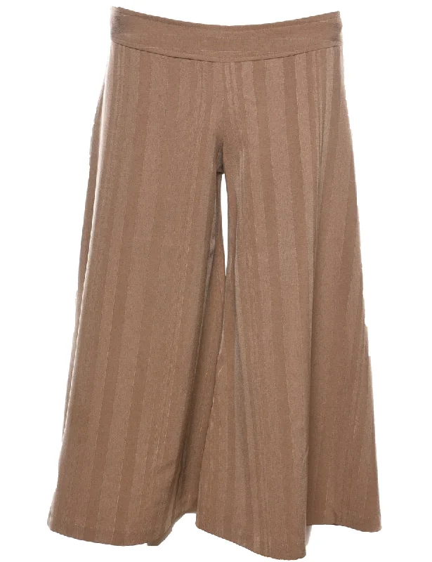 The Best Prices insulated coatLow-Rise Striped Light Brown Flared Y2K Trousers - W35 L21