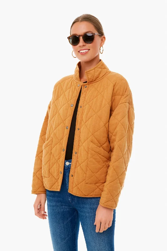 faux fur coatCamel Maya Quilted Jacket