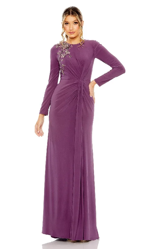 chic wrap dressMac Duggal Long Formal Dress 42106