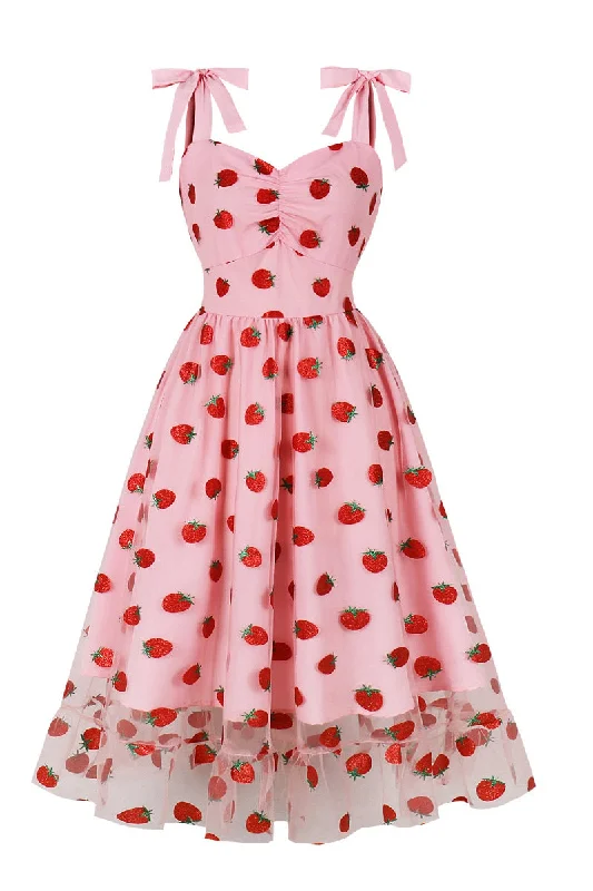 Fantastic Offers wool dressStrawberry Pink Sweet A-line Short Dress