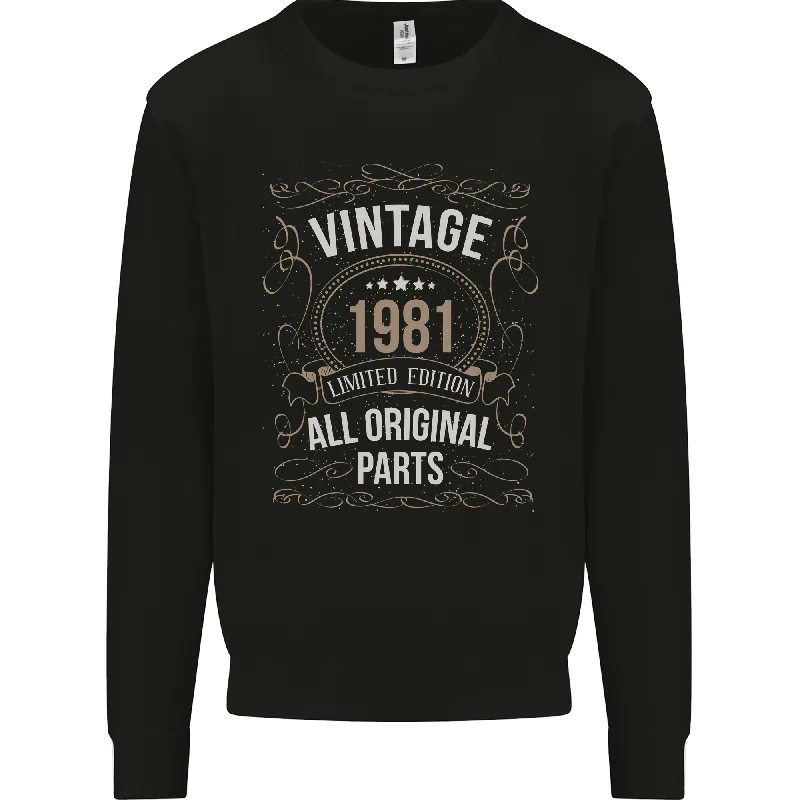 Deal Zone athletic streetwear sweatshirt43rd Birthday Limited Edition 1981 Mens Sweatshirt Jumper