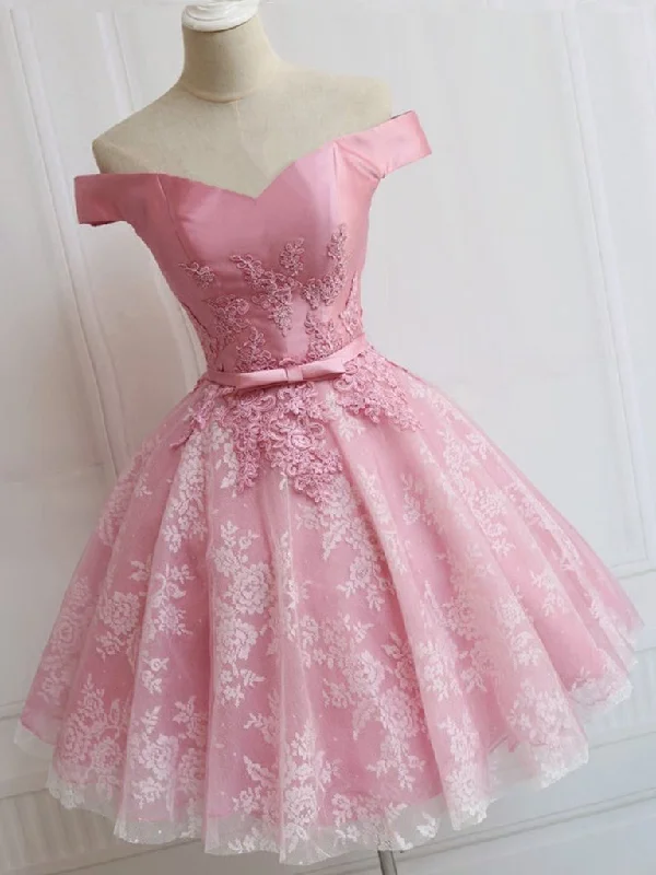 Clearance Event Homecoming Dress Off-the-shoulder Taffeta Short Prom Dress Party Dress JK234