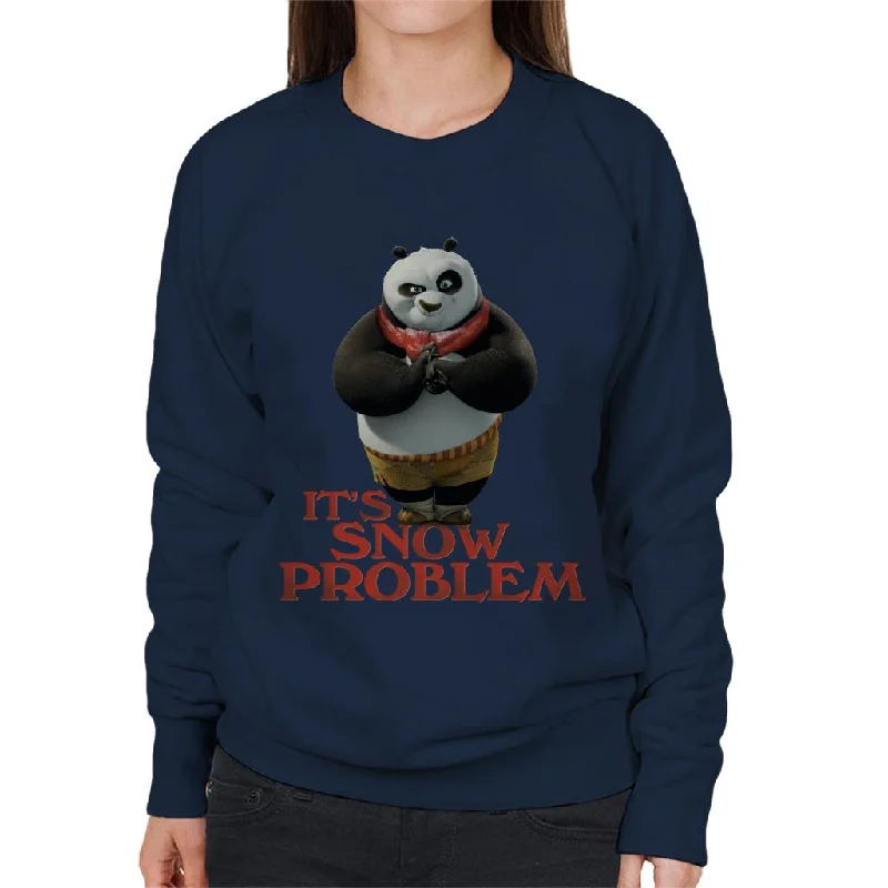 Weekend Deal athletic streetwear sweatshirtKung Fu Panda Christmas It's Snow Problem Women's Sweatshirt