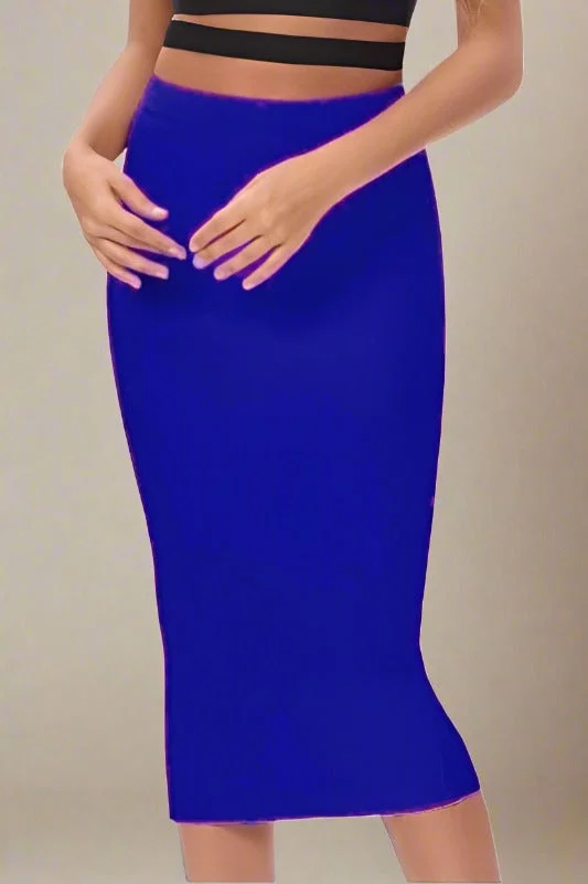 Price Smash bohemian dressPencil High Waist Bandage Midi Skirt - Navy Blue