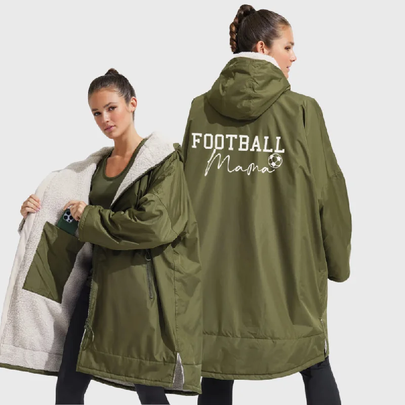 performance hoodie for gymFootball Mama All-Seasons Waterproof Robe