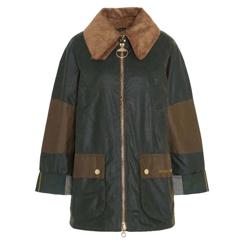 raincoatBarbour Allerston Wax Ladies Jacket - Archive Olive/Beech/Ancient