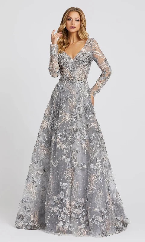 denim dressMac Duggal Long Formal Dress 20214