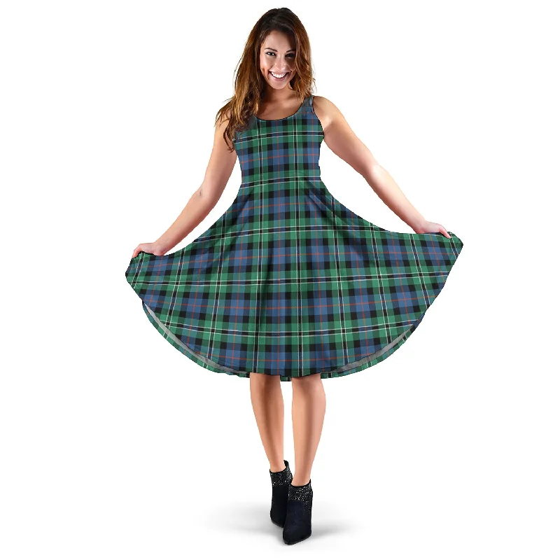 Extra Savings Rose Hunting Ancient Tartan Sleeveless Midi Womens Dress