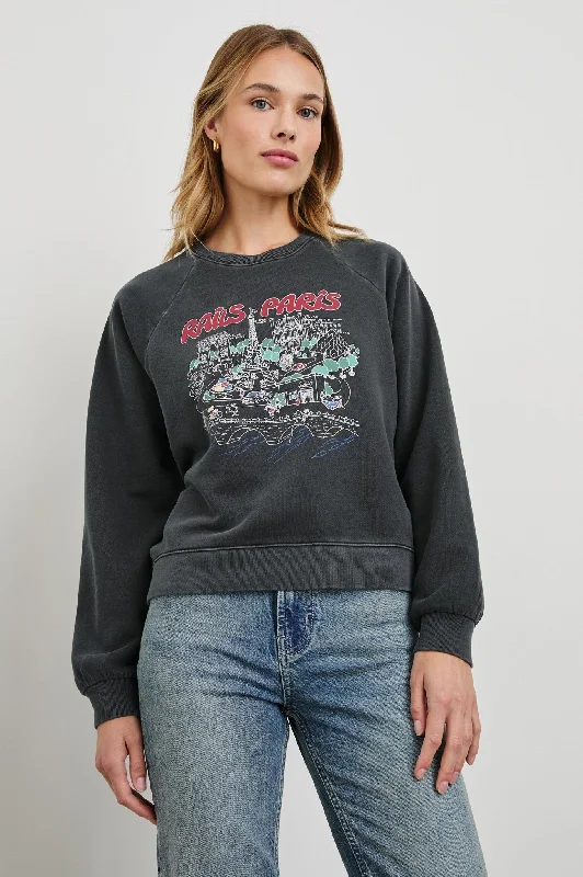 sporty casual hoodieRails Vintage Raglan Sweatshirt / Paris Map