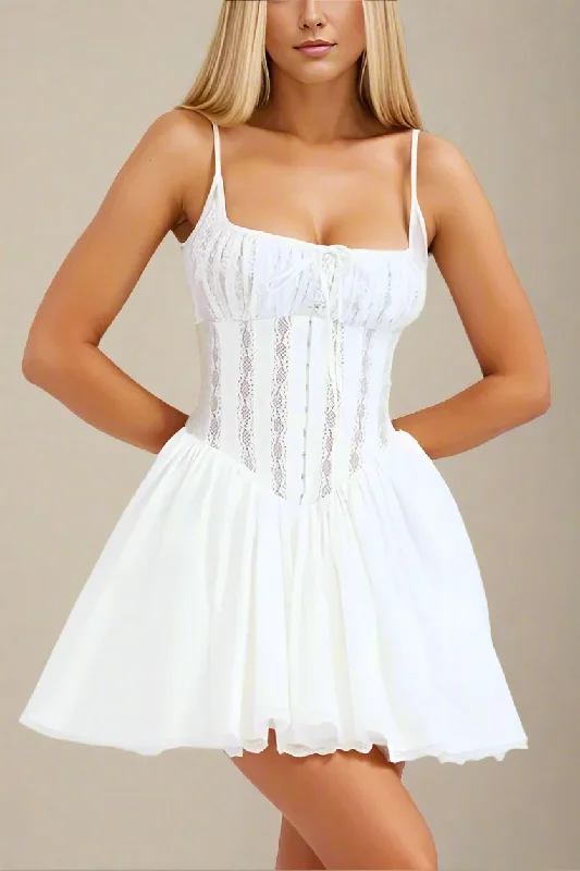 Limited Availability fitted cocktail dressHailee  Bodycon Mini Dress - Pearl White