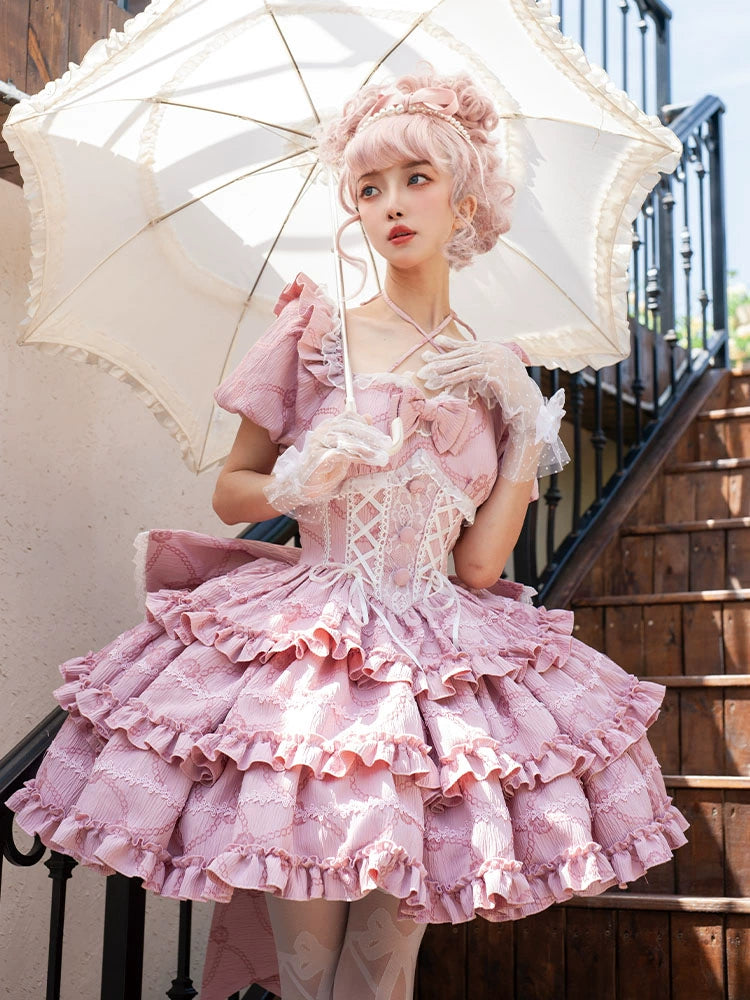 Great Deals elegant shift dressOCELOT~Puff Rose~Sweet Lolita OP Princess Bow Trailing Lolita Dress Great Deals elegant shift dressOCELOT~Puff Rose~Sweet Lolita OP Princess Bow Trailing Lolita Dress