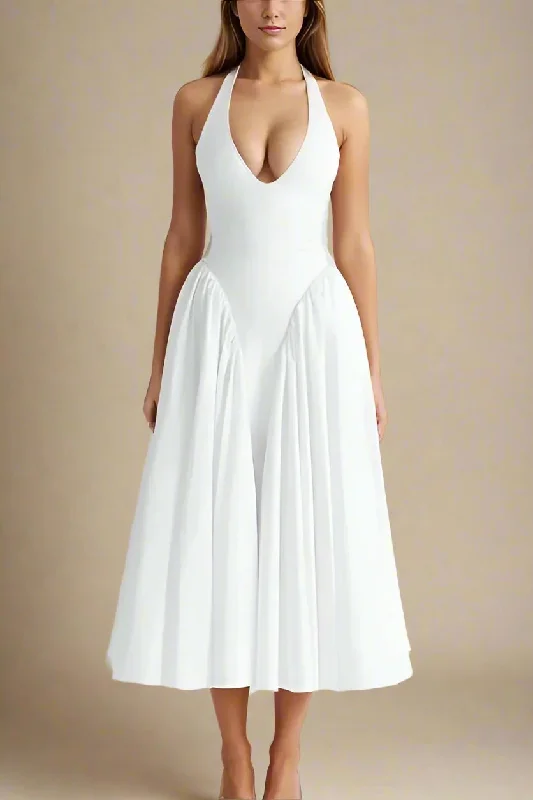 Seasonal Clearance mini dressAusten Bodycon Midi Dress - Pearl White