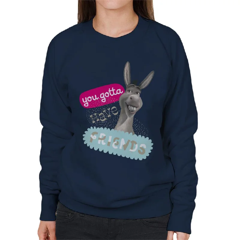 Final Sale breathable gym hoodieShrek Donkey You Gotta Have Friends Women's Sweatshirt