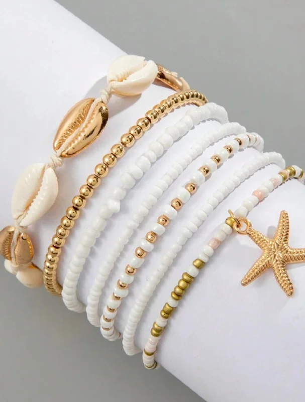 Weekend Deal flowy dressOcean Charm Bracelet - White