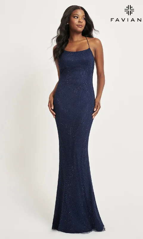 Epic Deals lace-up dressLong Formal Dress 11077 by Faviana