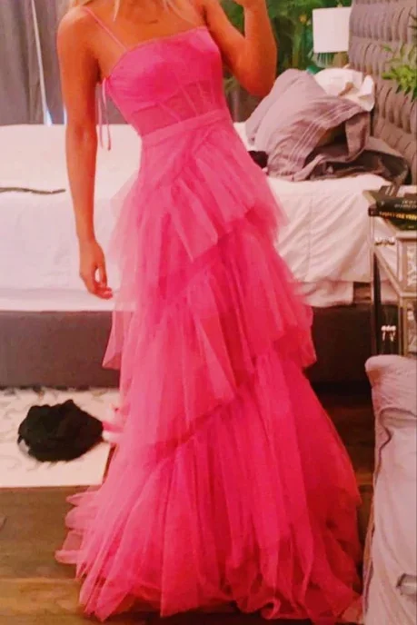 Seasonal Sale Pink Prom Dresses Long Evening Party Gown GJS660