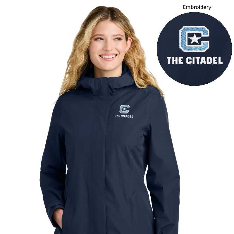 fashionable fitness sweatshirtThe Citadel C, Port Authority® Women’s C-FREE® Rain Jacket