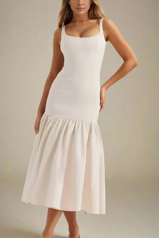 Referral Discount casual dressHarriet Bodycon Midi Dress - Pearl White