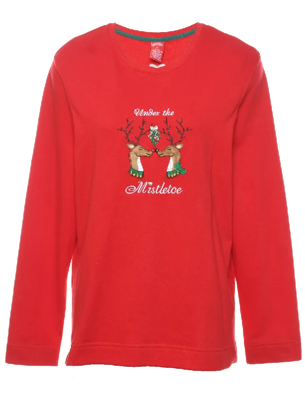 Weekend Flash Sale trendy puffer coatReindeer Christmas Sweatshirt - L