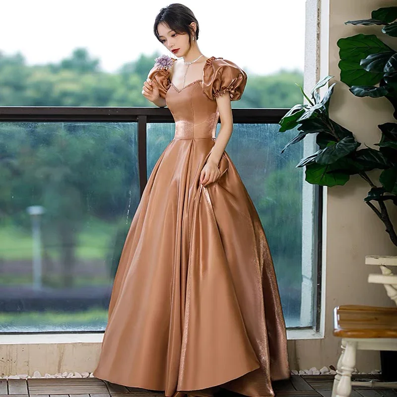 Deal Zone elegant evening dressLovely A line satin long prom dress princess dress Y571 Deal Zone elegant evening dressLovely A line satin long prom dress princess dress Y571