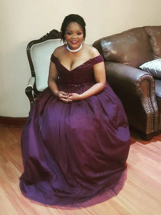Deep Discounts bodycon dressOff-the-Shoulder Sleeveless With Beading Floor-Length Tulle Plus Size Dresses Purple Prom Dress Y1084