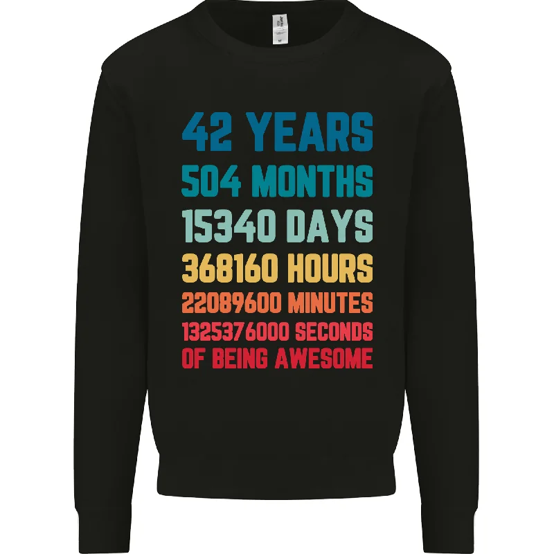 Special Savings bold fitness hoodie42nd Birthday 42-Year-Old Men's Sweatshirt - Celebrate the Big 42 in Style!