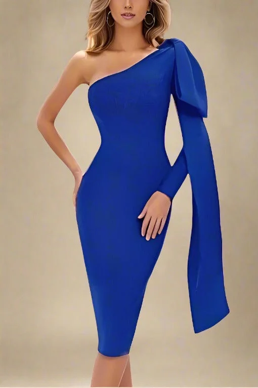 Take Advantage cocktail dressLela Long Sleeve Bandage Midi Dress - Royal Blue