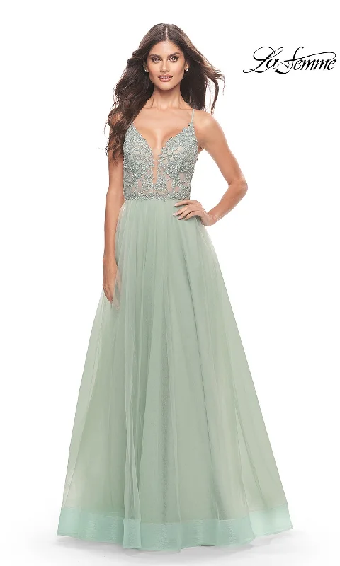 Super Savings sleek dressLa Femme 31542 Formal Prom Dress