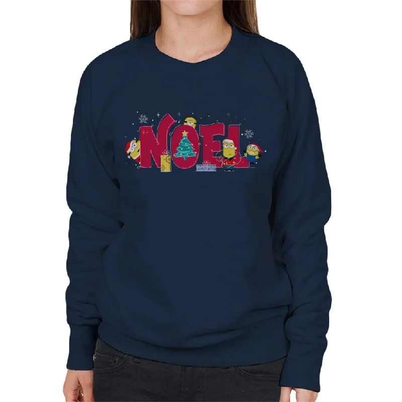New Markdowns functional sports hoodieMinions Christmas Noel Women's Sweatshirt