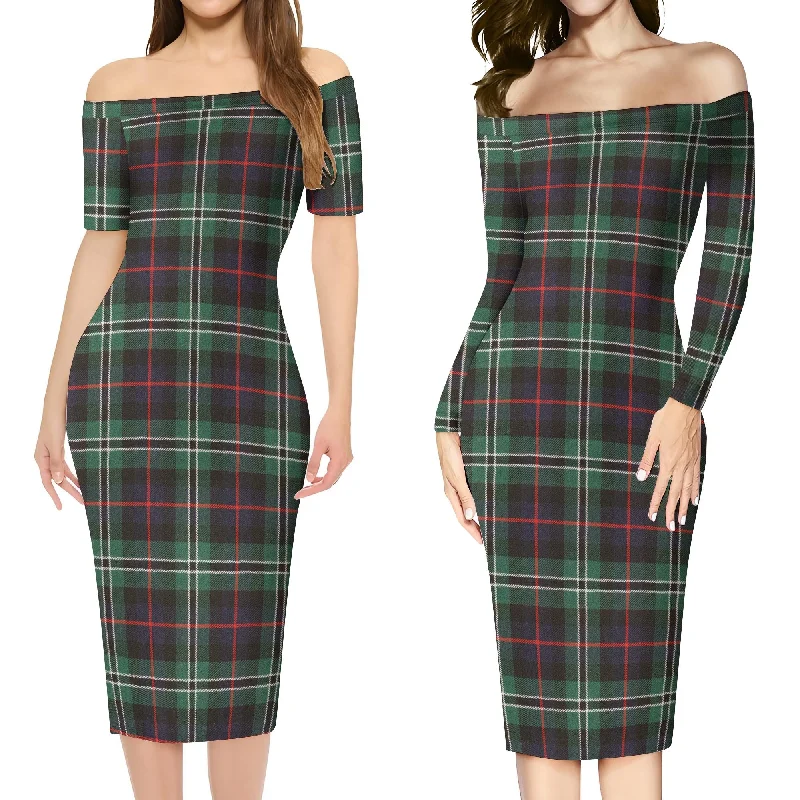 Flash Deals Rollo Hunting Tartan Off Shoulder Lady Dress