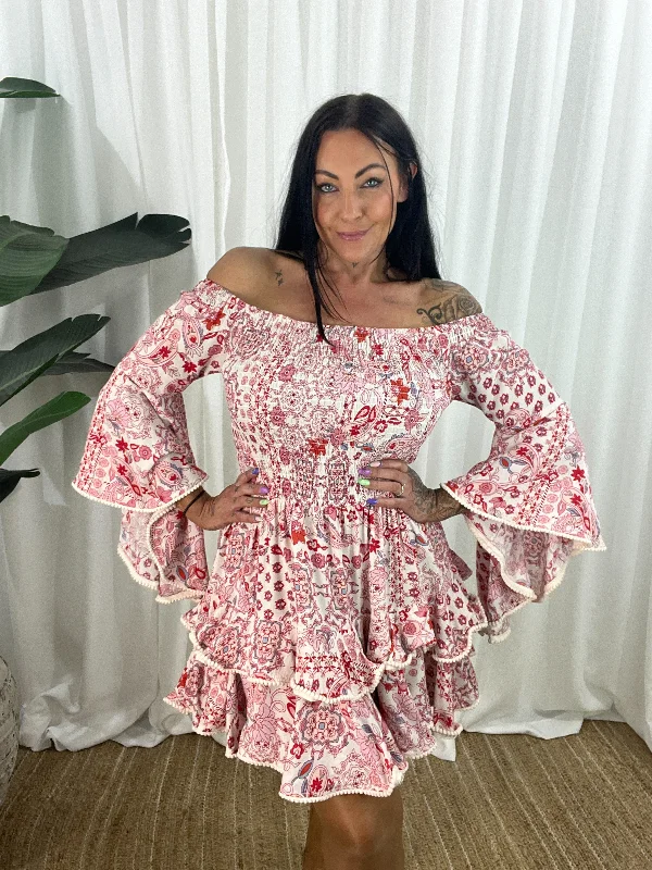 Steals and Deals floral dressPrimrose Dress - Ruby Red (SALE)