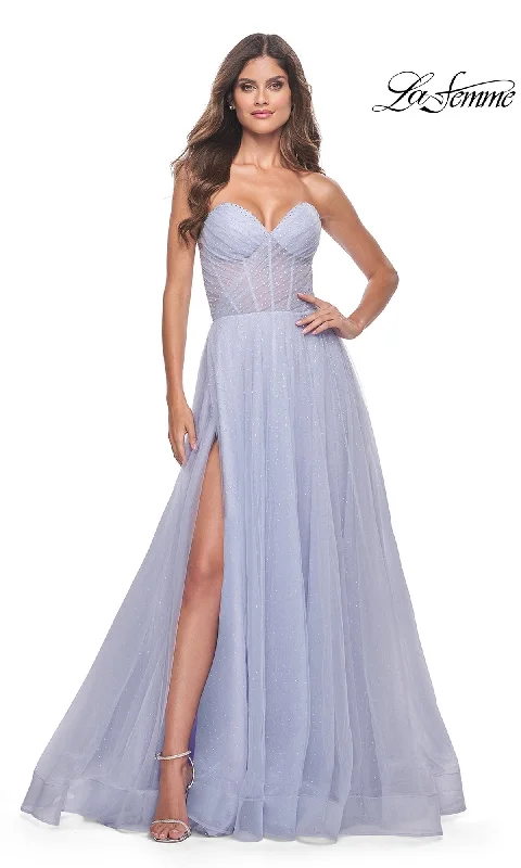 textured dressLa Femme 31997 Formal Prom Dress