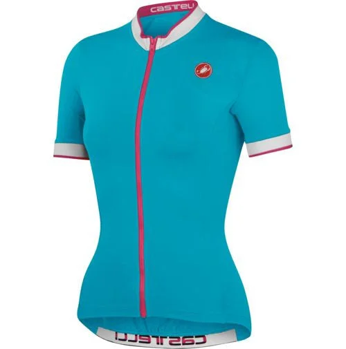 Deal of the Day warm athletic hoodieCastelli Womens Perla Jersey - Aqua