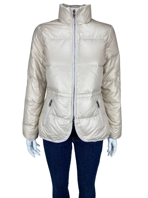 warm outerwearBanana Republic, Women's Quilted Down Coat, Champagne, Size XS