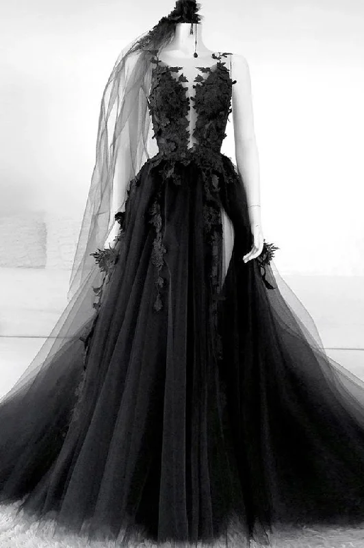 Price Reduction Beautiful Backless Tulle  Appliques Long Prom Evening Dress GJS595