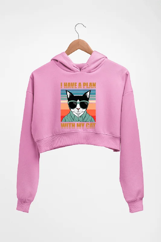 luxe hoodieCat Crop HOODIE FOR WOMEN