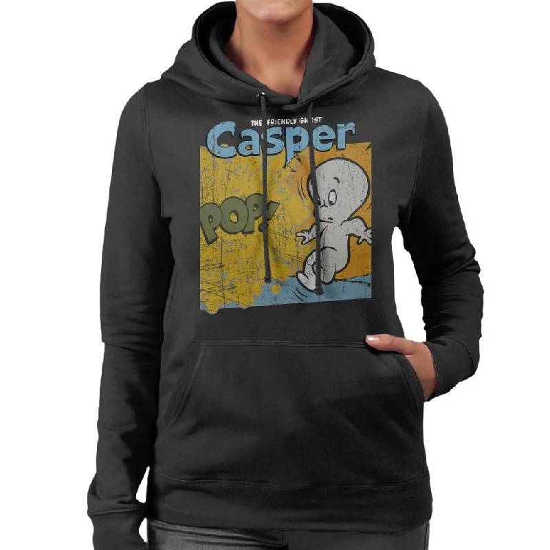 New Arrival premium zip-up hoodieCasper The Friendly Ghost Pop Frame Women's Hooded Sweatshirt