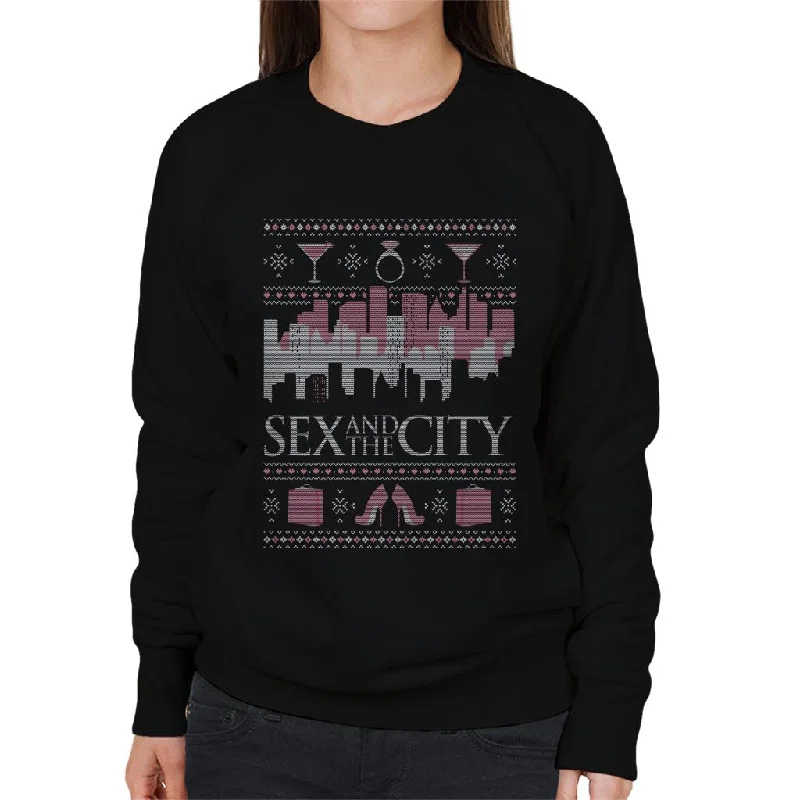 Instant Discount lightweight workout sweatshirtSex and The City Christmas Pattern Women's Sweatshirt
