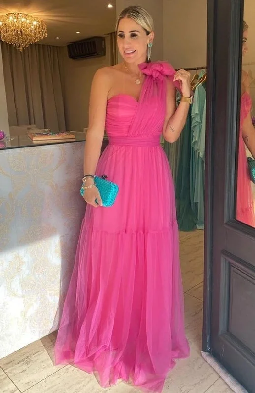 Super Sale tiered dressElegant A-line Tulle Prom Dress,Charming Prom Gown,Wedding Reception Dress Y1046