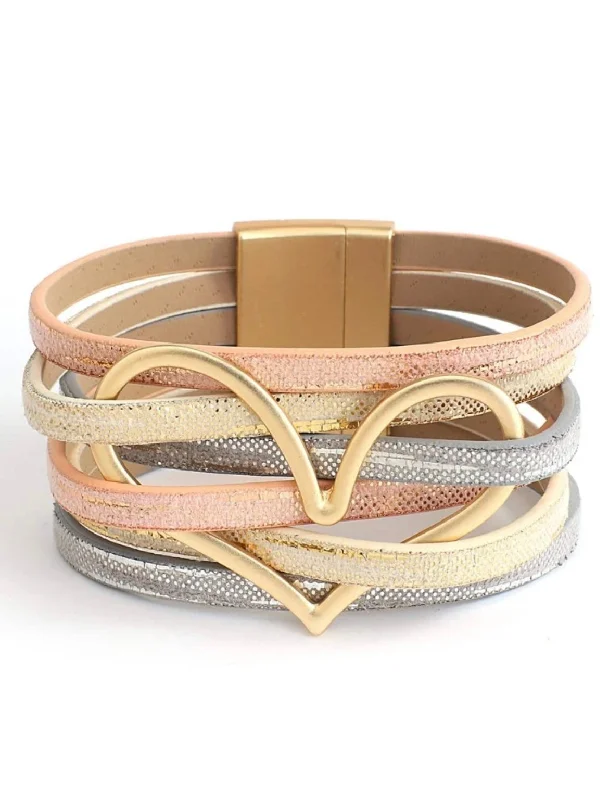 Don’t Miss Out casual slip dressMetallic Heart Wrap Bracelet
