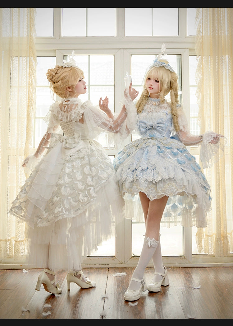 stylish dressMewroco~Peacock Feather~Sweet Wedding Lolita JSK Dress Set