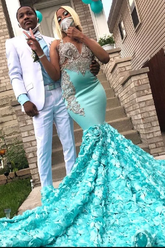 Can't Be Beat Wide Strap Sweetheart Chiffon Mermaid Prom Dress Sequins Long