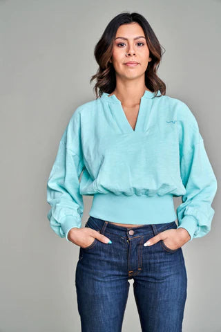 Shop and Save urban casual coatKimes Ranch Dewey V-Neck Turquoise