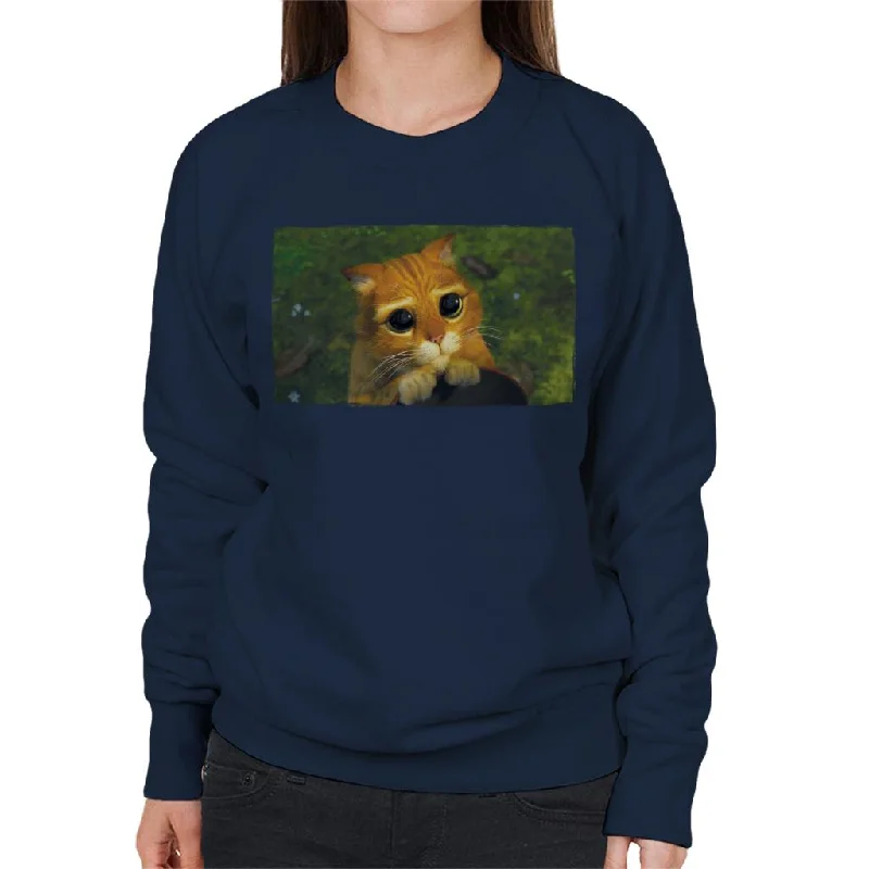 Final Clearance breathable workout hoodieShrek Puss In Boots Cute Eyes Women's Sweatshirt