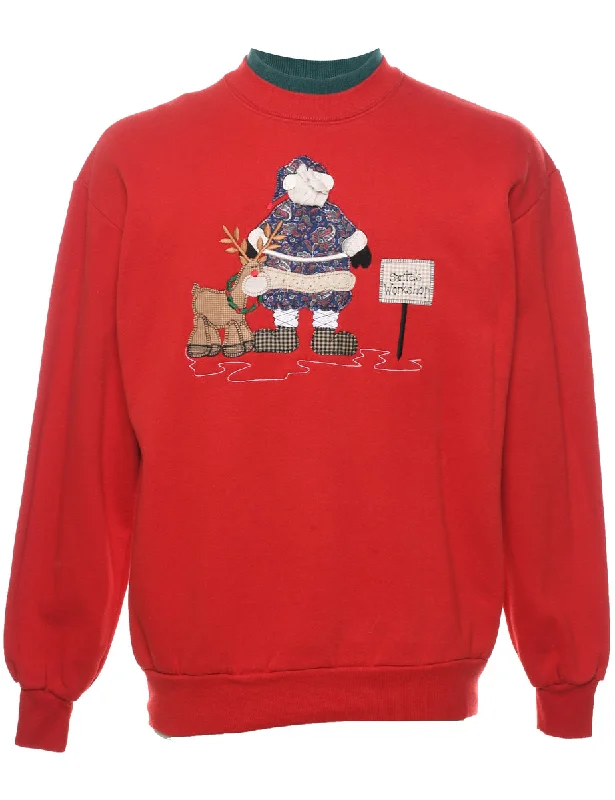 Price Cut classic zip-up coatFestive Print Christmas Sweatshirt - M
