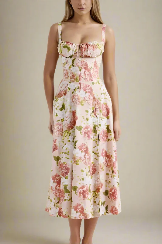 Overstock Sale lace dressTaylor Bodycon Day Midi Dress - Salmon Pink