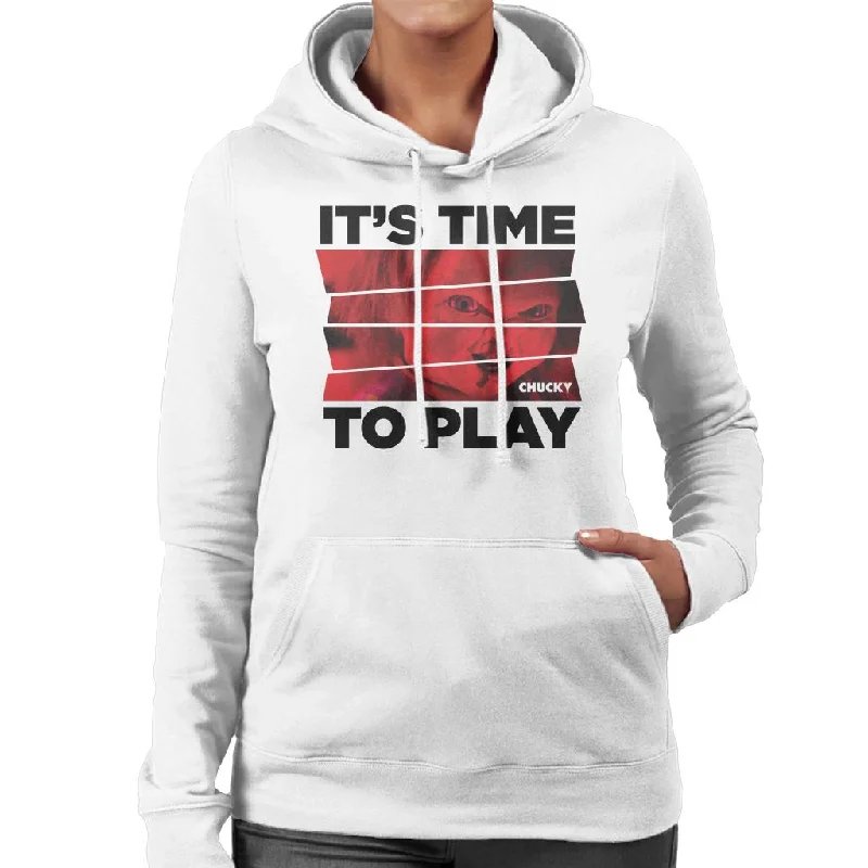 comfortable stylish hoodieChucky Its Time To Play Women's Hooded Sweatshirt