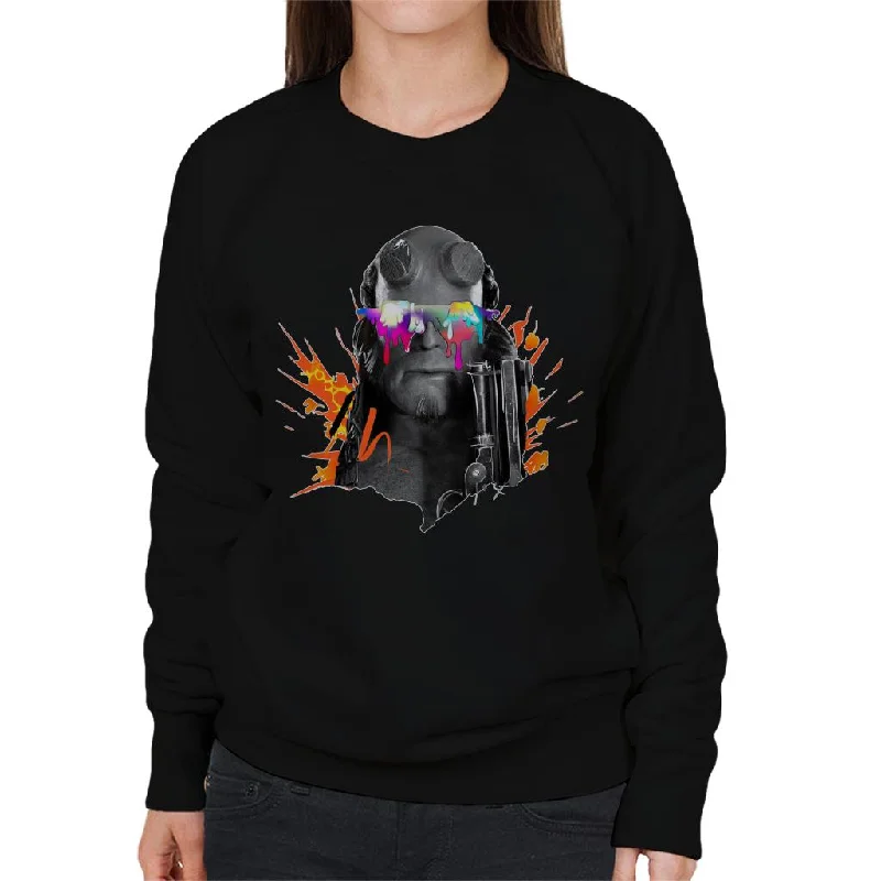 Price Blitz modern sports hoodieHellboy II Paint Splatter Women's Sweatshirt