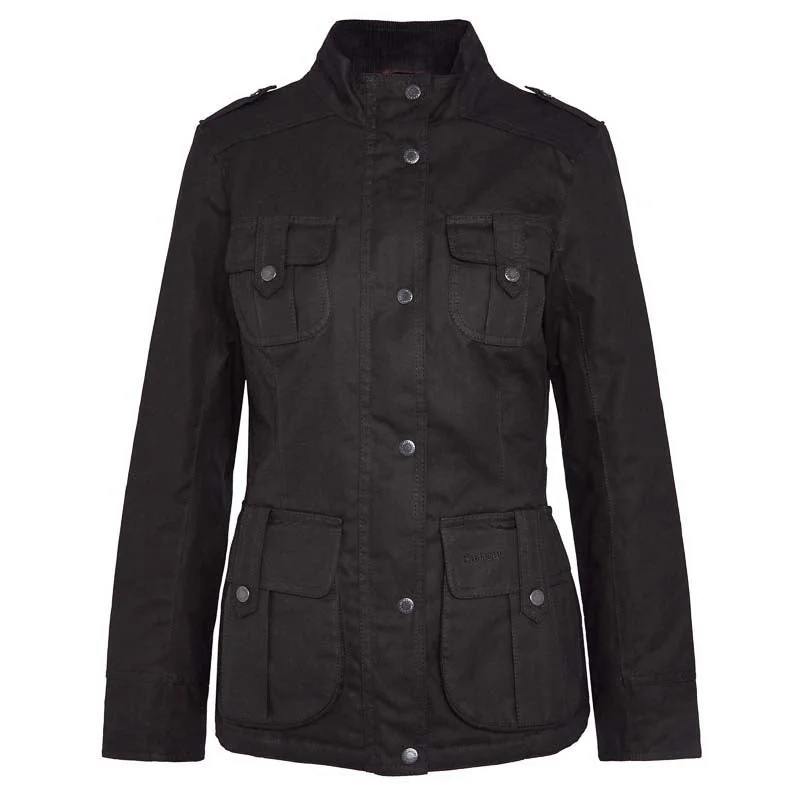 Crazy Savings relaxed winter jacketBarbour Winter Defence Ladies Wax Jacket - Black/Classic
